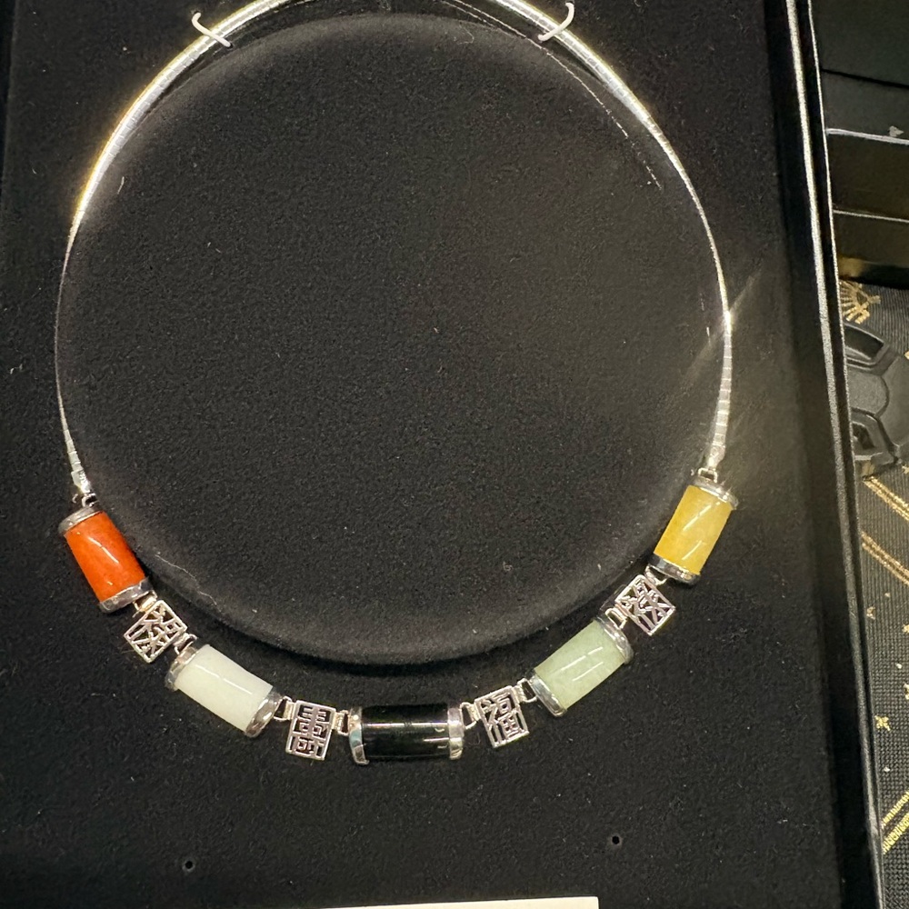 Vintage “Multicolored Jade Necklace